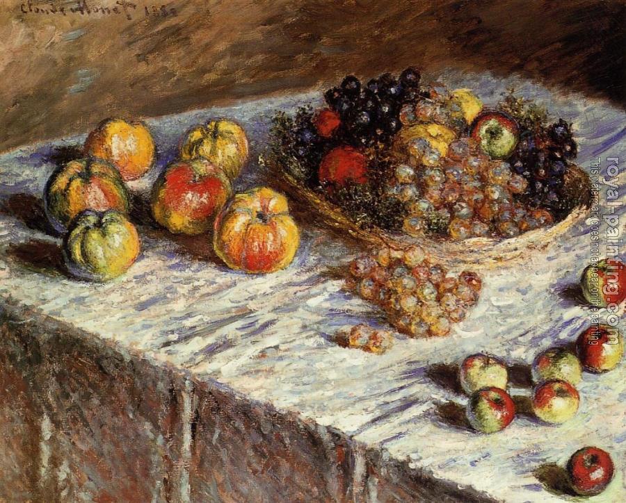 Claude Oscar Monet : Still Life, Apples and Grapes